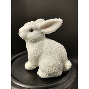 Snowbunnies Figurine - White Porcelain Bunny Rabbit